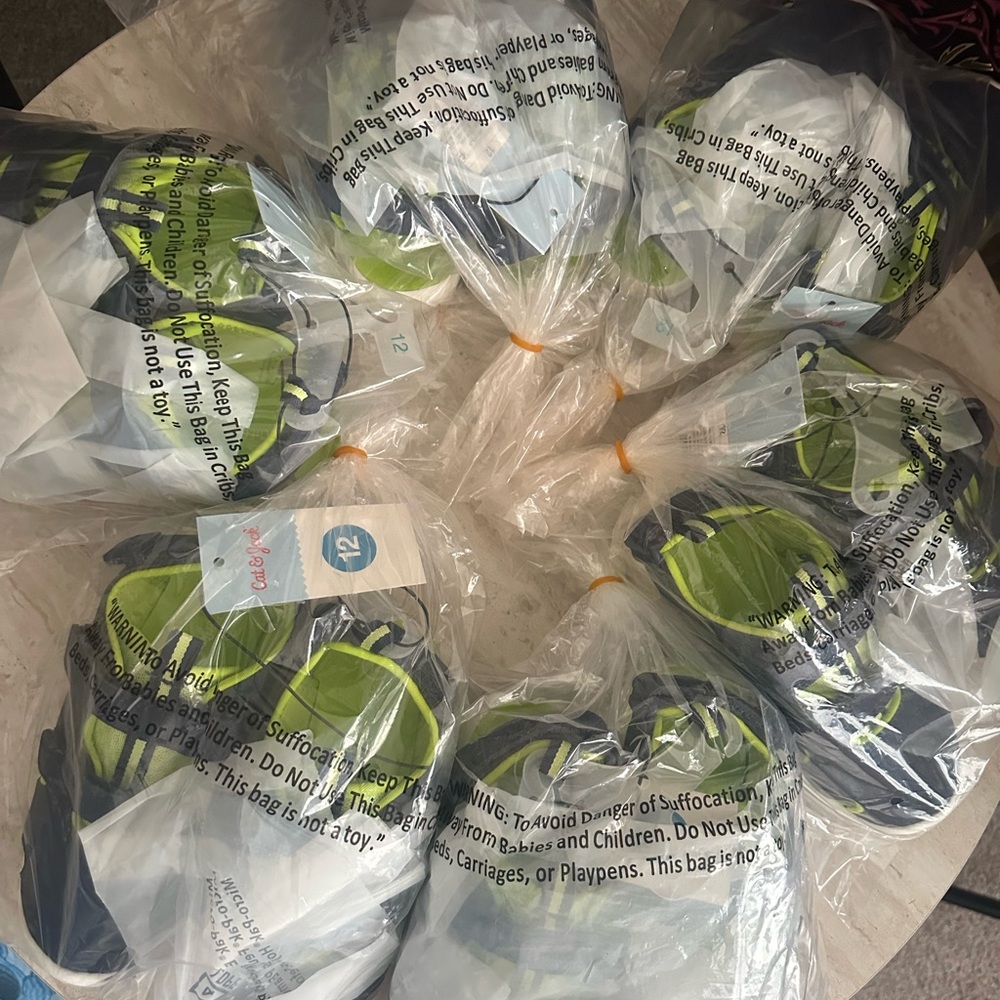 Kids Sports Sandals - Neon Lime & Navy (Size 12)